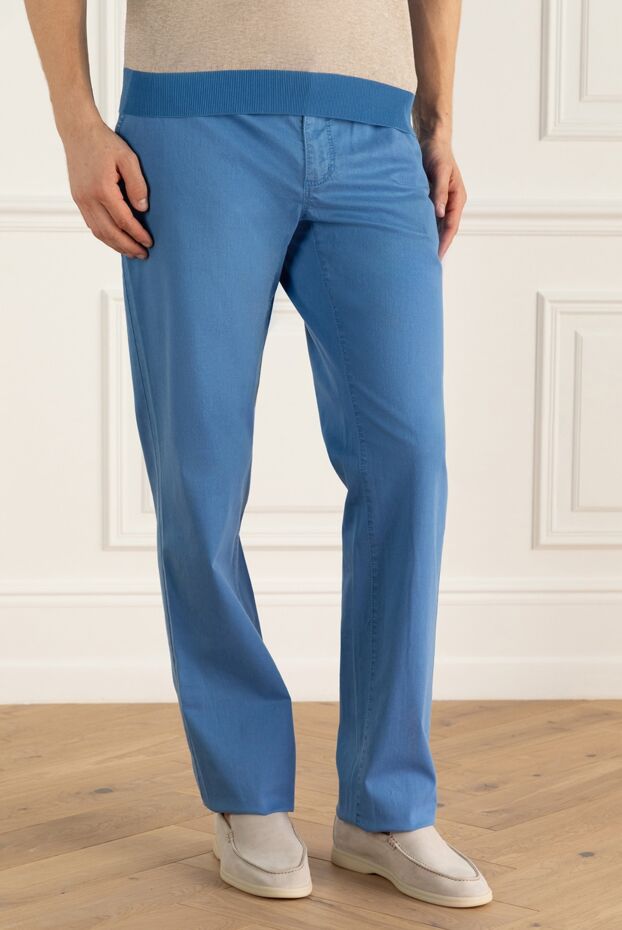 Zilli straight-leg trousers made of soft cotton in sky blue
167259 - photo 3