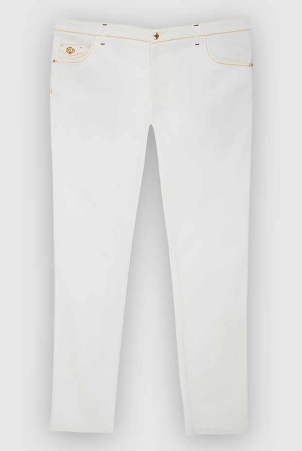 Zilli men's cotton trousers white with pockets on rivets 167282 - photo 1