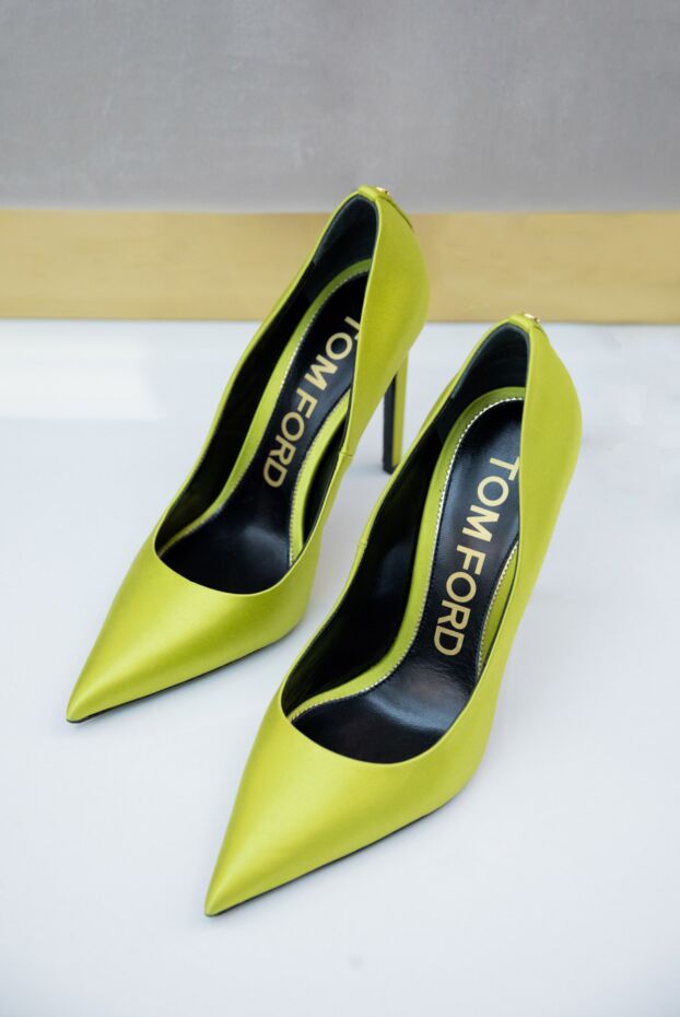 Tom Ford биік өкшелі ашық сары әйелдердің туфлилері 167343 - фото 2