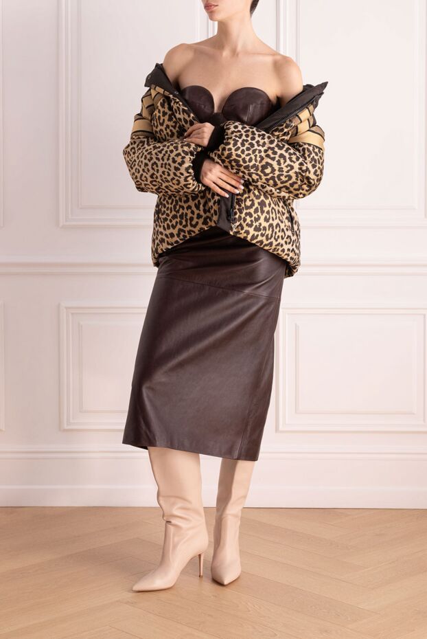 Dior women's down jacket with leopard pattern and gold insert
 167353 - photo 2