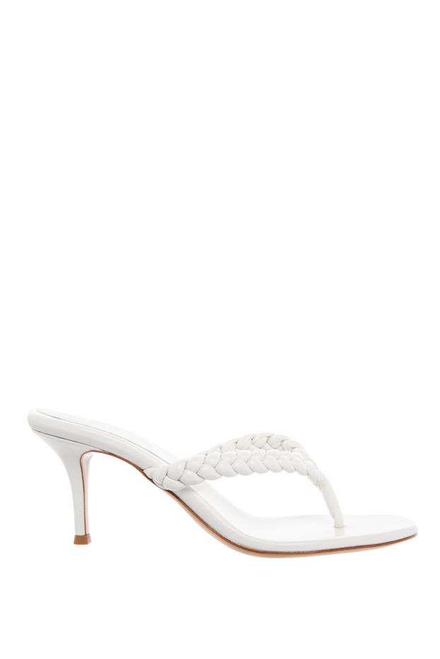 Gianvito Rossi women's white leather sandals with braided straps 167366 - photo 1