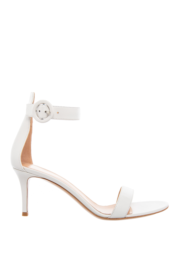 Gianvito Rossi women's white leather sandals with a strap around the ankle 167374 - photo 1