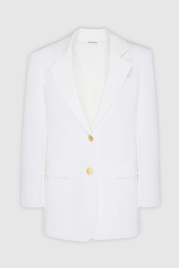 Jacket made of cotton and elastane white for women - photo 1