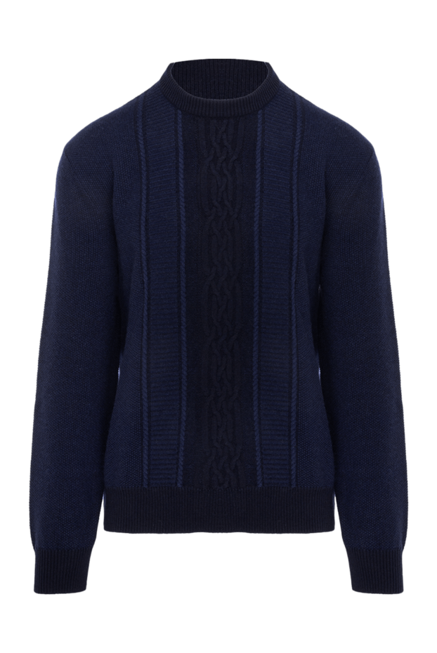 Zilli blue cashmere jumper with textured pattern for men 167393 - photo 1