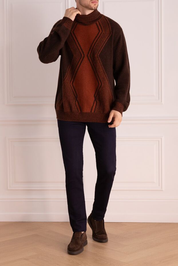 Zilli cashmere turtleneck with a voluminous pattern and wide lines
 167395 - photo 2