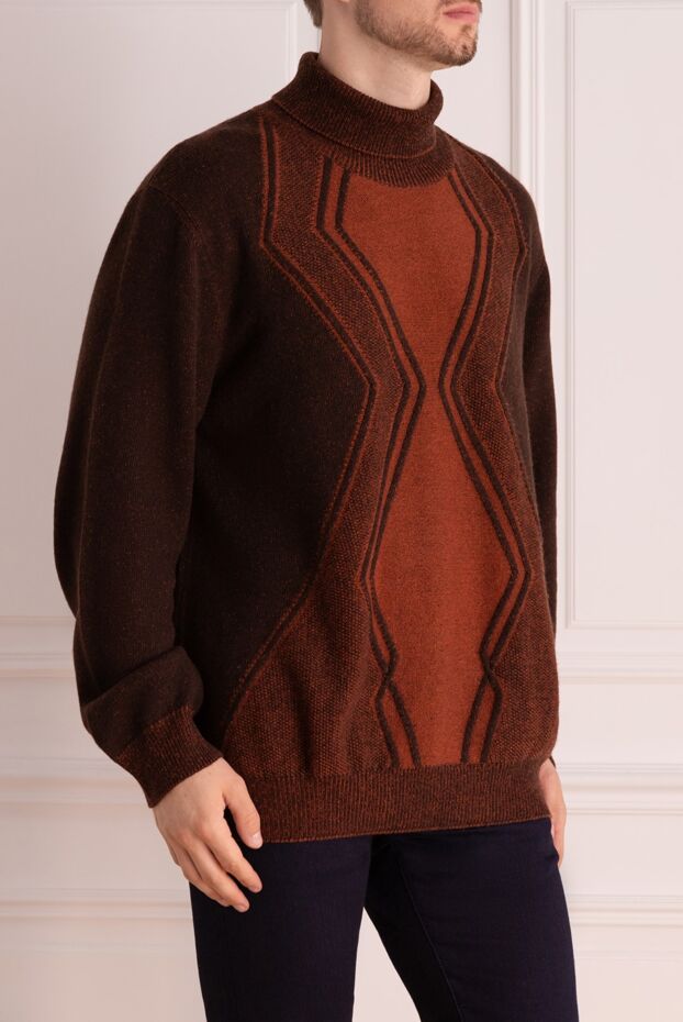 Zilli cashmere turtleneck with a voluminous pattern and wide lines
 167395 - photo 3