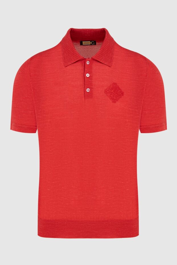Zilli red men's cashmere, silk and cotton polo shirt 167396 - photo 1