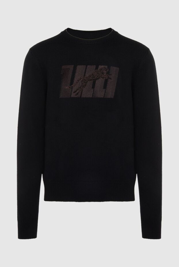 Zilli black cashmere jumper with branded print for men 167399 - photo 1