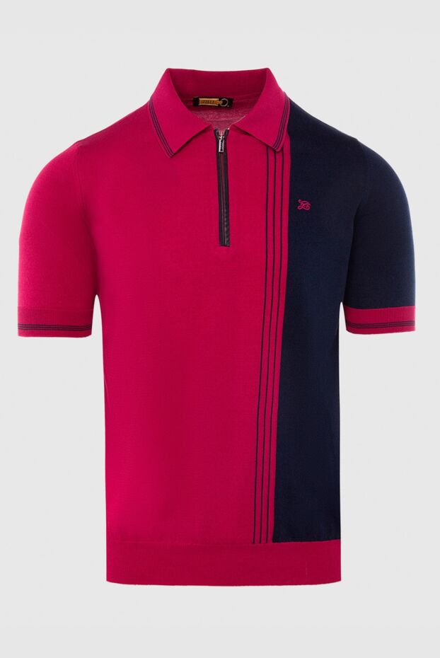 Zilli red polo shirt with contrast inserts for men 167419 - photo 1