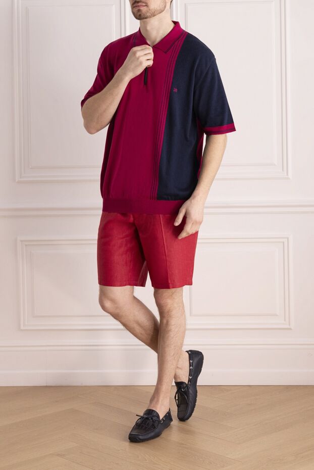 Zilli red polo shirt with contrast inserts for men 167419 - photo 2