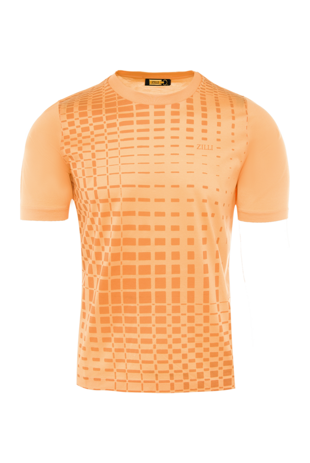 Zilli man cotton t-shirt orange for men купить с ценами и фото 167438 - photo 1