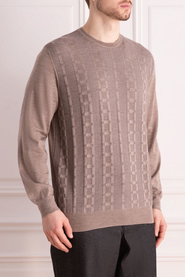 Zilli brown silk and cotton jumper for men 167468 - photo 3