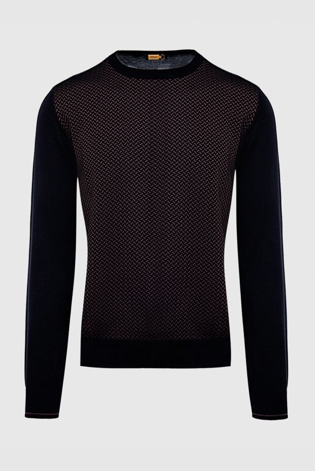 Zilli black jumper with small geometric ornament for men 167475 - photo 1
