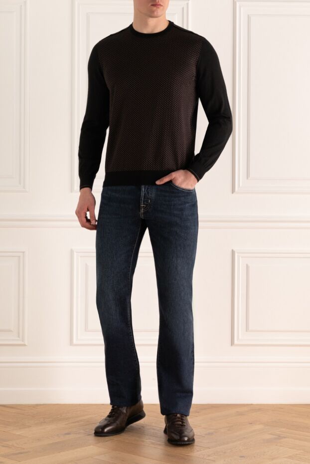 Zilli black jumper with small geometric ornament for men 167475 - photo 2