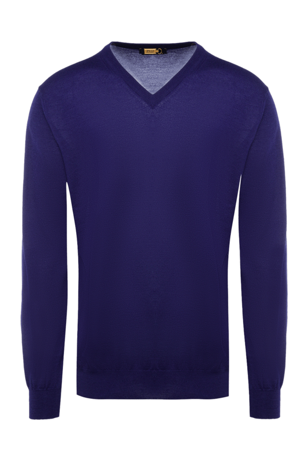 Zilli a thin cashmere-silk jumper with a laconic silhouette in an eggplant tone
167489 - photo 1