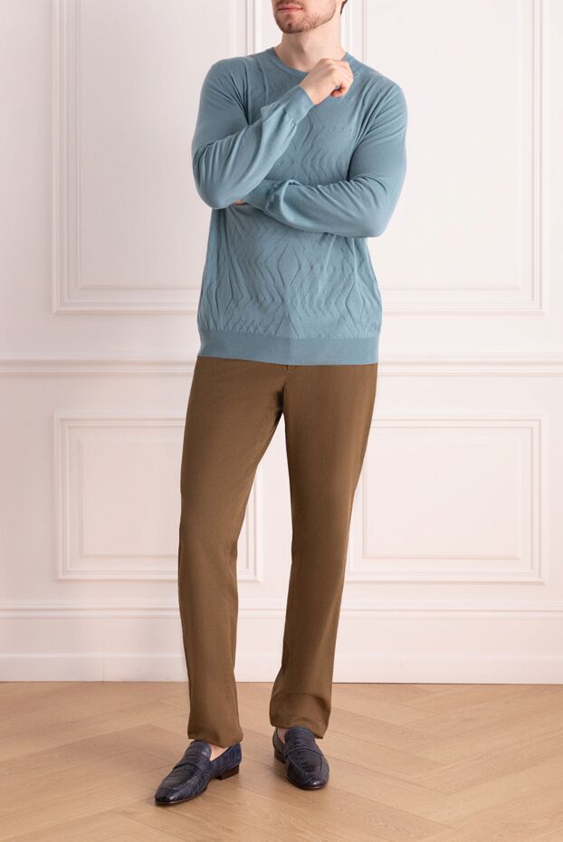 Zilli smooth jumper with a raised diamond knit in silk and cashmere
 167524 - photo 2