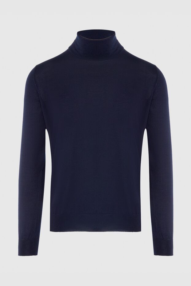 Zilli dark blue turtleneck made of cashmere and silk for men 167560 - photo 1