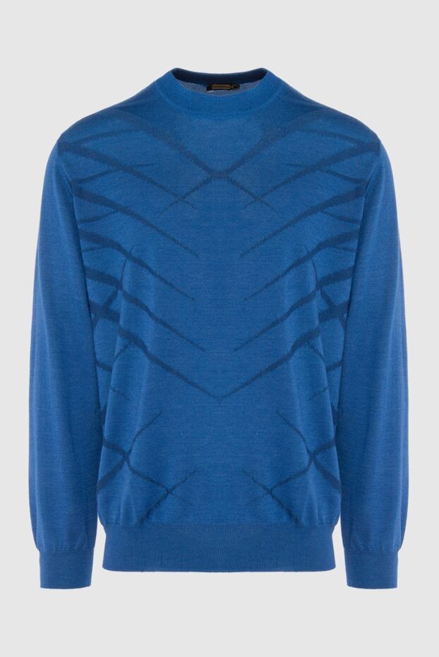 Zilli blue jumper with contrast pattern on the front for men 167574 - photo 1