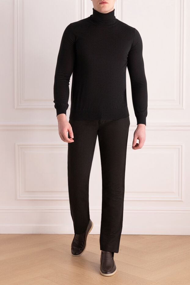Zilli men's cashmere and silk golf black 167650 - photo 2