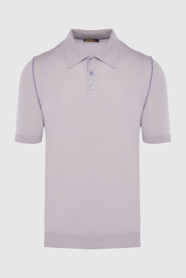 Zilli polo from silk, viscose and crocodile leather purple men's 167661 - photo 1