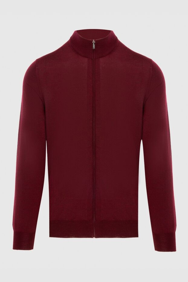 Zilli men’s burgundy cardigan with zipper 167704 - photo 1