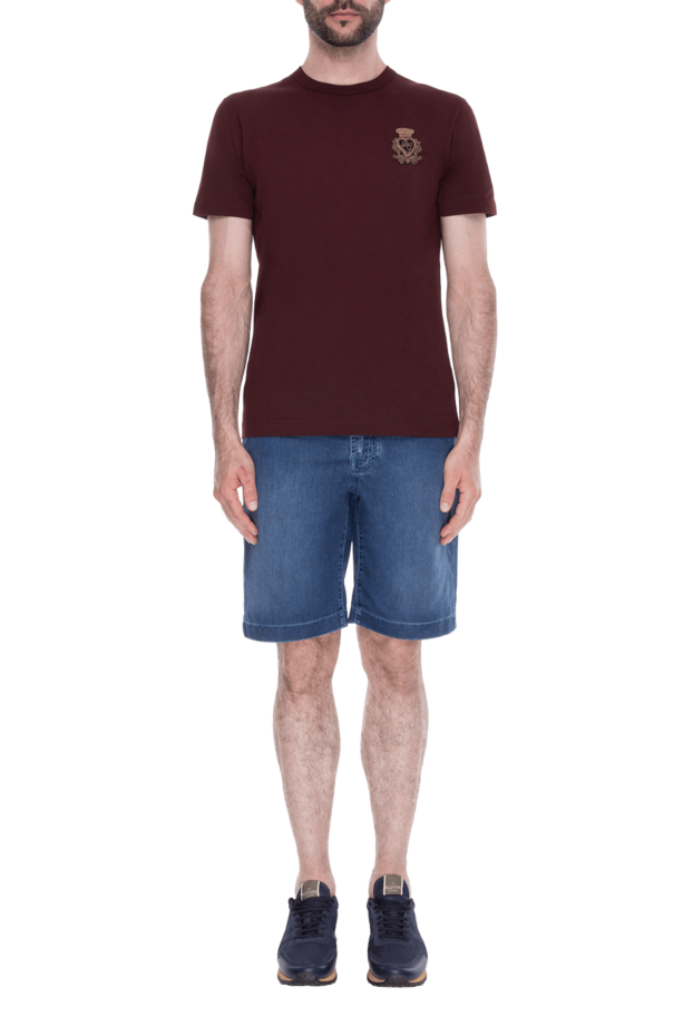 Dolce & Gabbana wine cotton t-shirt with royal chevron 168079 - photo 2