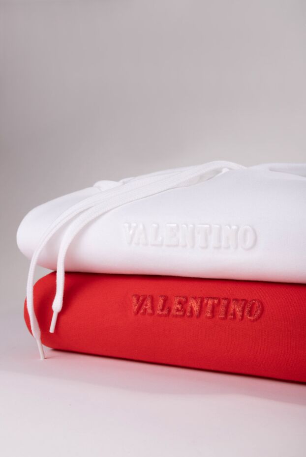 Valentino ярко-розовое женское худи из мягкого плотного хлопка с капюшоном 195615 - фото 2