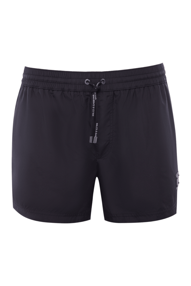 Men's swimming shorts black with a laconic design
- photo 1