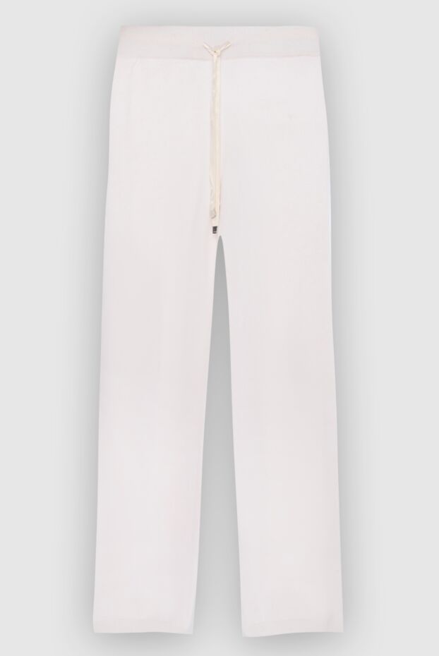 Peserico women's white pants with an elastic waistband 168441 - photo 1
