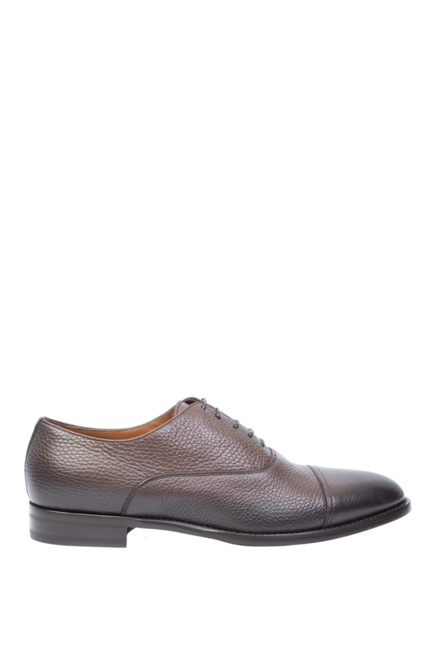 Doucal`s туфли оксфорды cap-toe коричневые фактурно кожаные мужские 168510 - фото 1