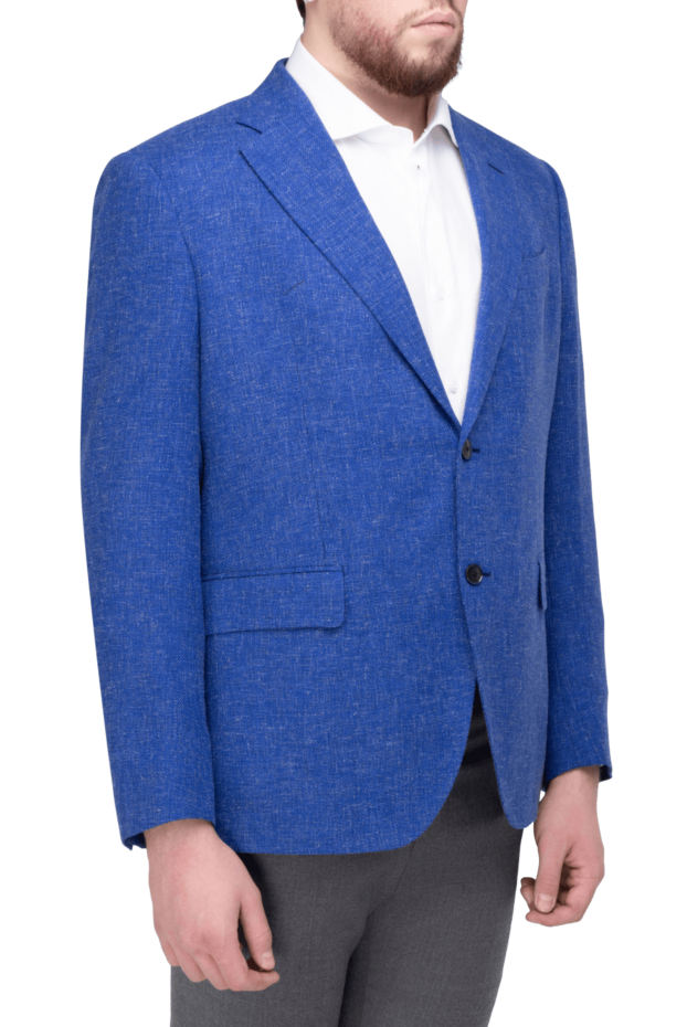 Sartoria Latorre cornflower blue melange jacket made of lightweight wool cloth with classic lapels 168517 - photo 3