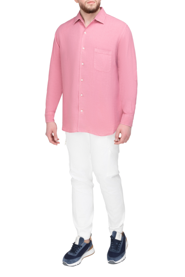 Loro Piana linen shirt pink for men 168771 - photo 2