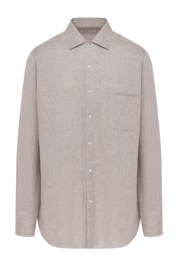Loro Piana beige linen shirt for men 168772 - photo 1