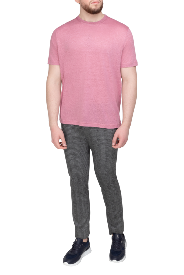 Loro Piana pink linen t-shirt for men 168787 - photo 2