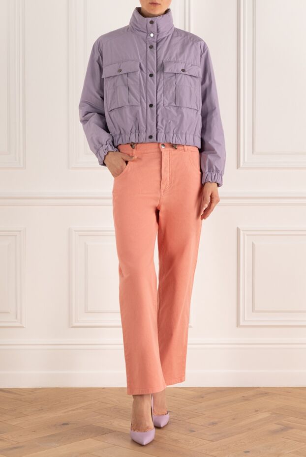 Loro Piana pink linen and cotton jeans for women 168819 - photo 2