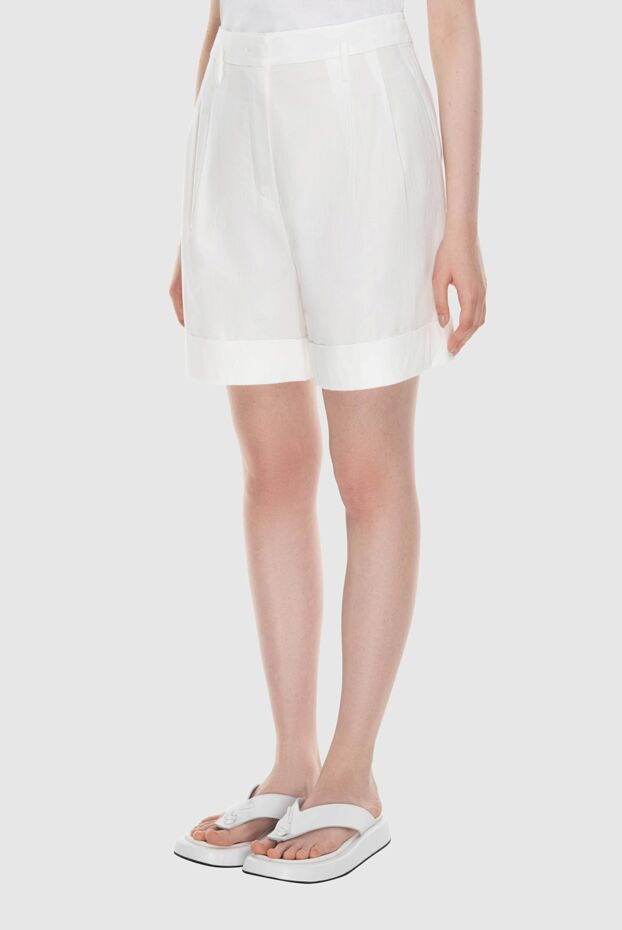 Loro Piana летние хлопковые шорты с подгибом и стрелками для образа в стиле casual 168830 - фото 3