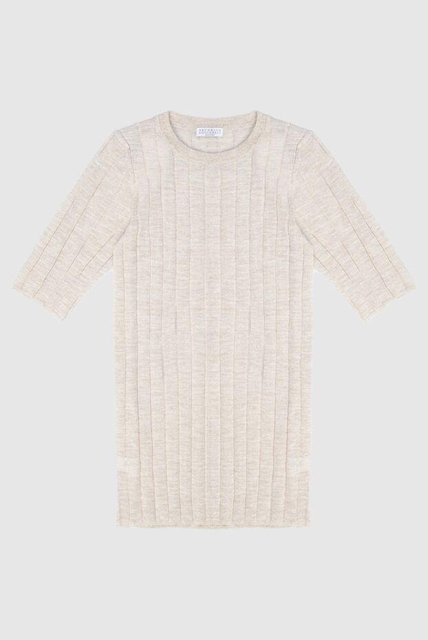 Brunello Cucinelli a fine knit jumper with a textured ribbed pattern and short sleeves 168838 - photo 1
