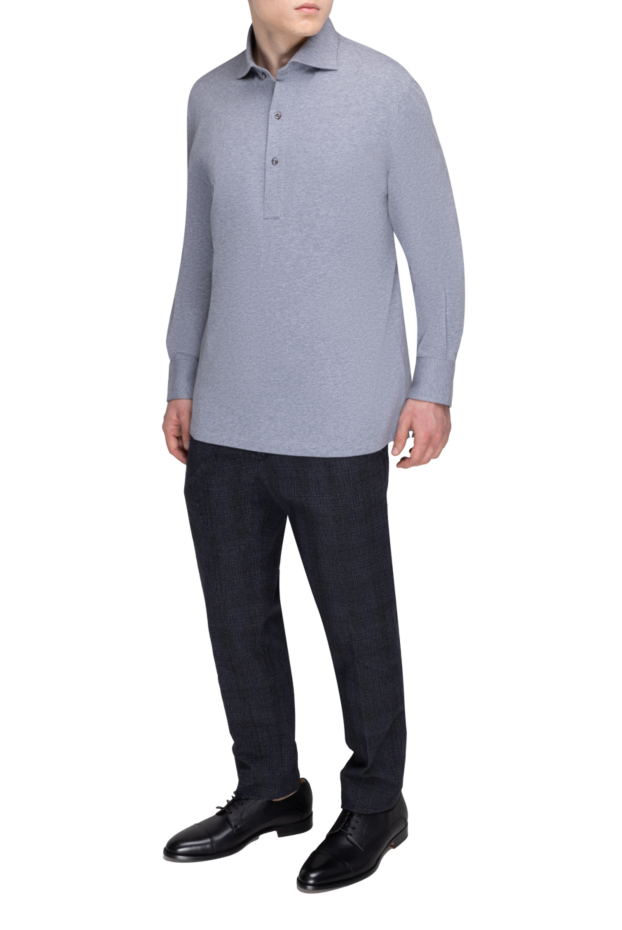 Brunello Cucinelli gray cotton shirt for men 168870 - photo 2