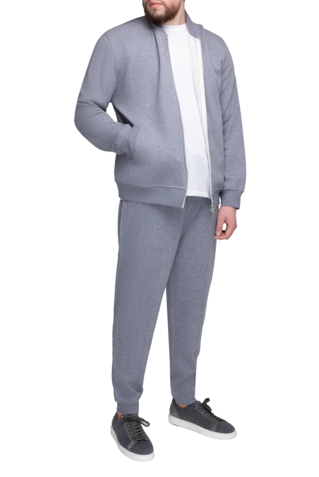 Brunello Cucinelli sports suit for men made of cotton and polyamide gray 168916 - photo 2