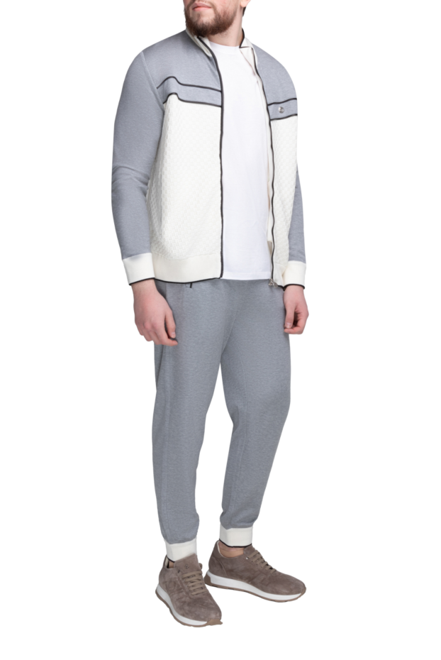 Stefano Ricci men's sports suit made of cotton, silk and polyamide gray 168975 - photo 2