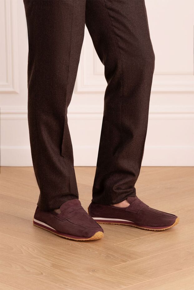 Andrea Ventura purple suede drivers for men 168985 - photo 2