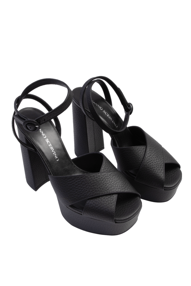 Ermanno Scervino анатомиялық табаны және тобық бауы бар үлкен өлшемді сандалдар
 169054 - фото 2