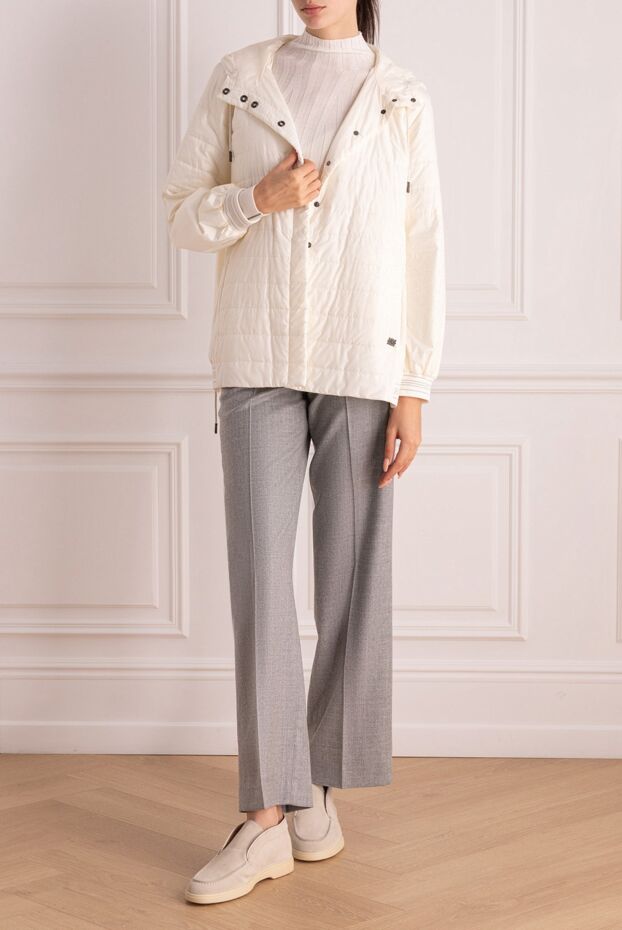 Panicale women's white jacket with buttons and hood 169097 - photo 2