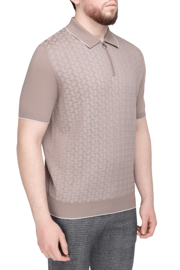 Stefano Ricci brown cotton and silk polo for men 169142 - photo 3