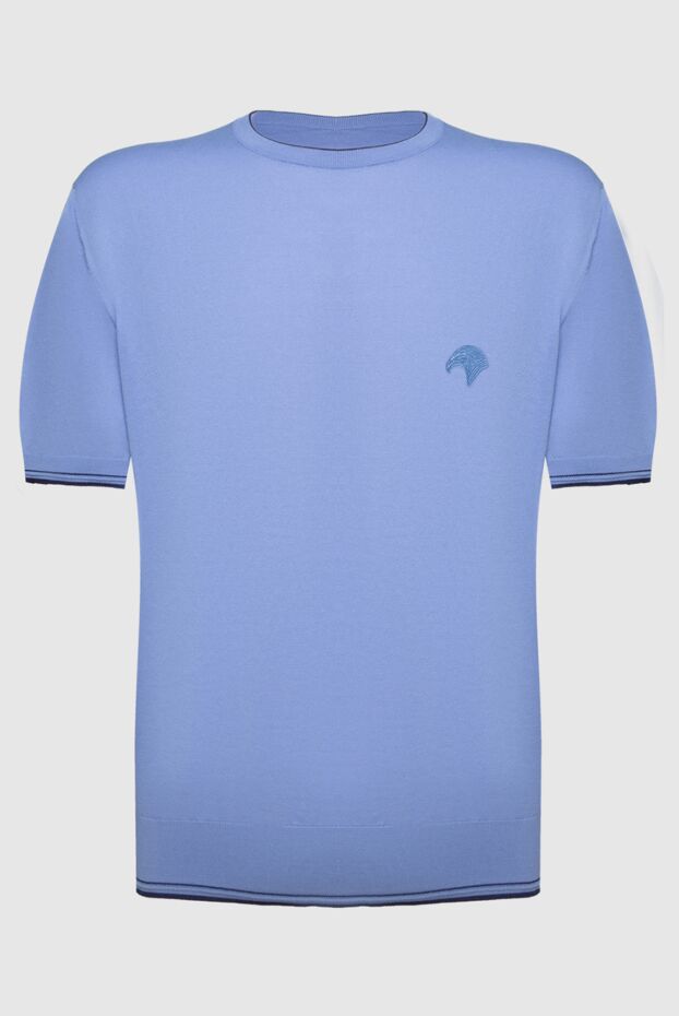 Stefano Ricci short sleeve cotton jumper blue for men 169161 - photo 1
