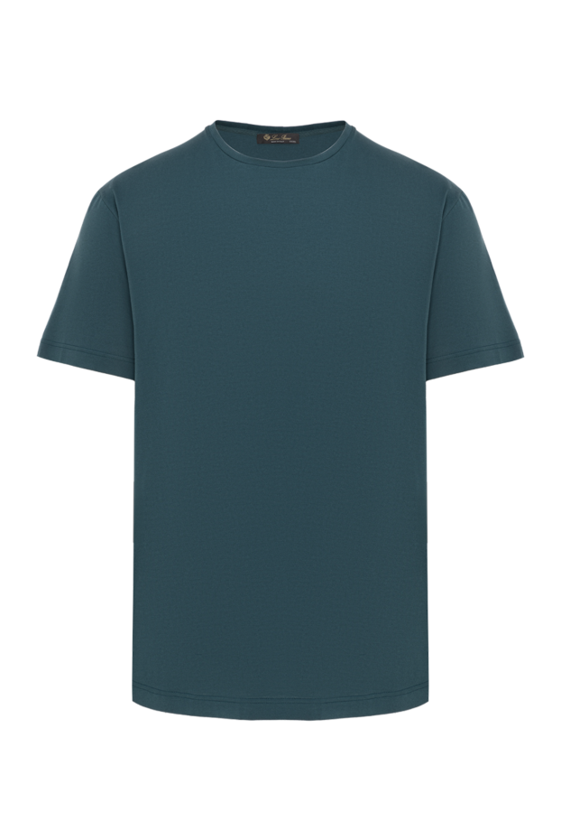 Loro Piana men's t-shirt in deep blue-green shade made of smooth jersey
169189 - photo 1