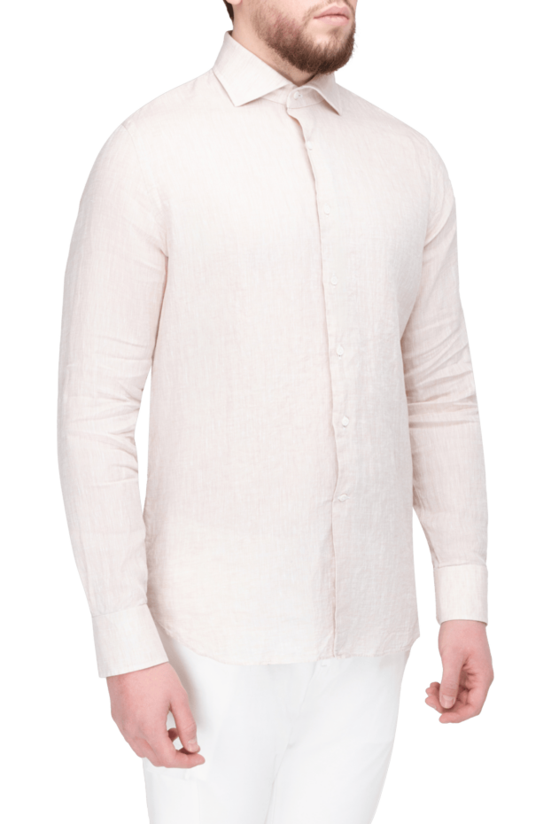 Alessandro Gherardi beige linen shirt for men 169370 - photo 3