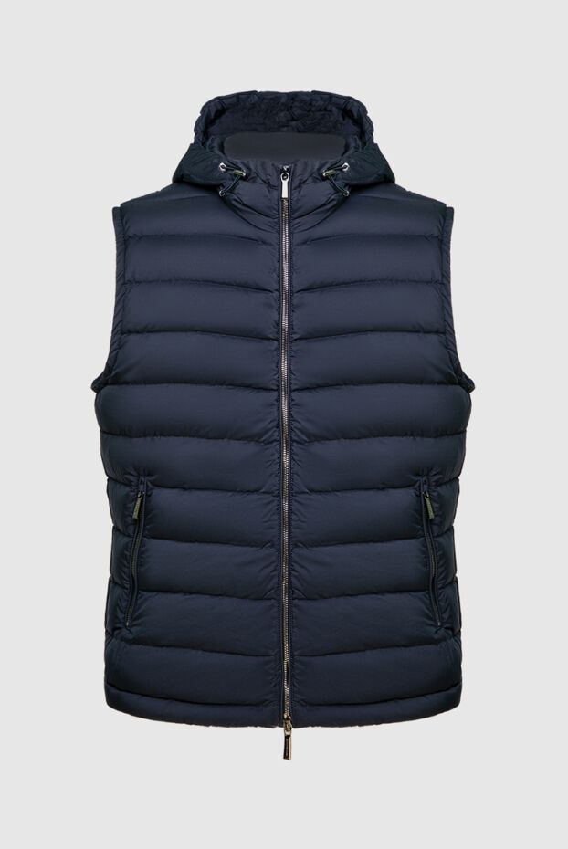Moorer blue polyamide vest for men 169492 - photo 1