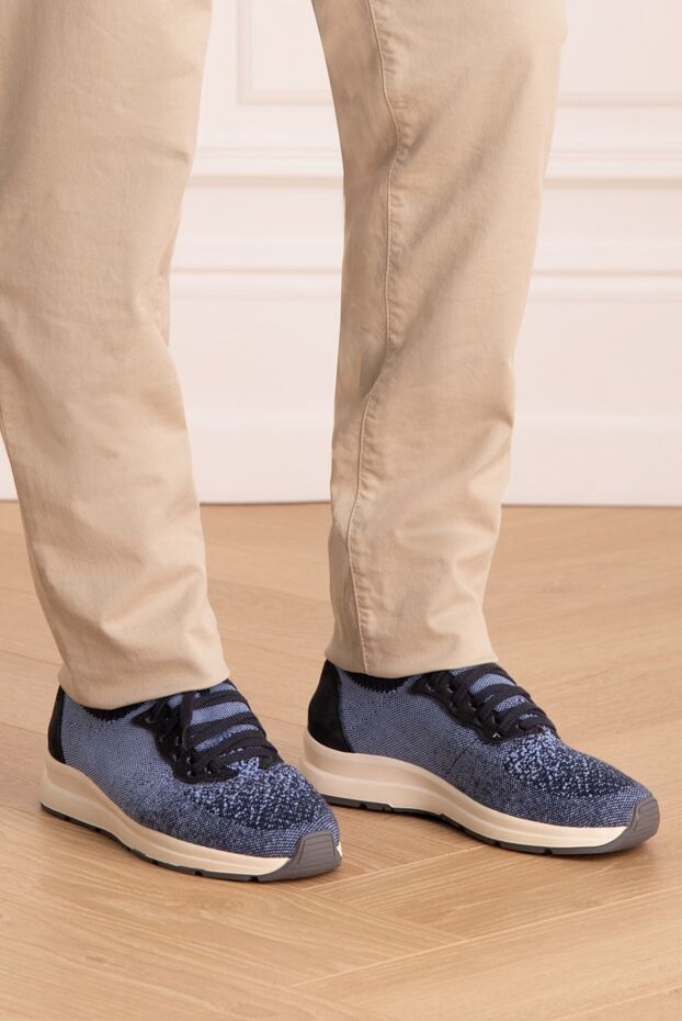 Andrea Ventura textile sneakers dark blue with dense knitting two-tone

 169529 - photo 2