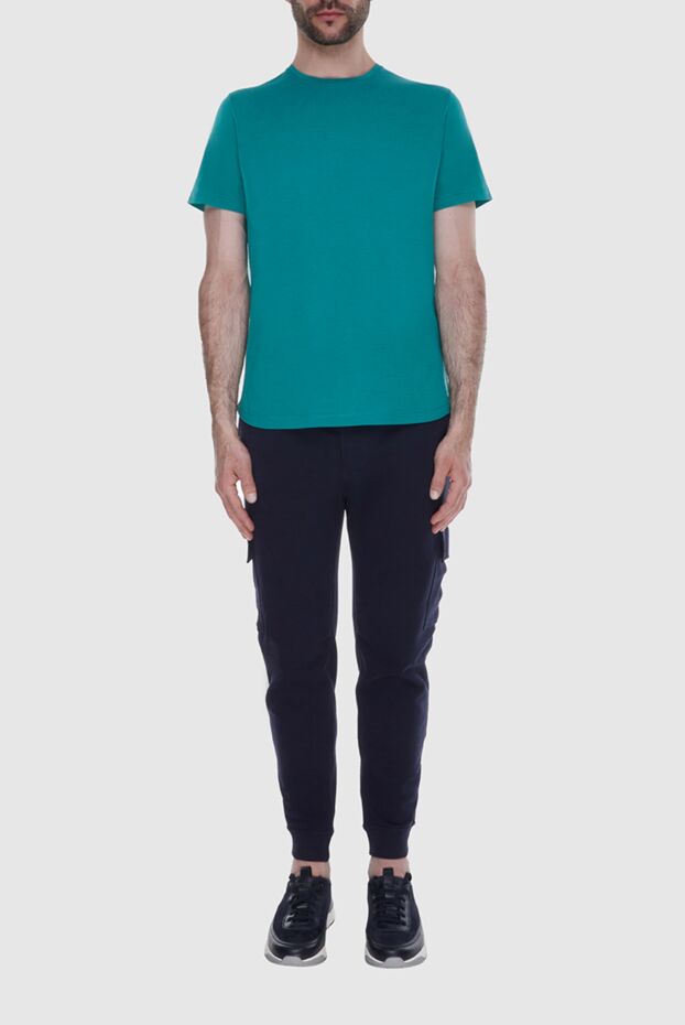Loro Piana мужская футболка зелёного оттенка из мягкого трикотажа
 169621 - фото 2
